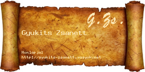 Gyukits Zsanett névjegykártya